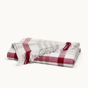 Boll & Branch Free Woven Throw Blanket - Cranberry